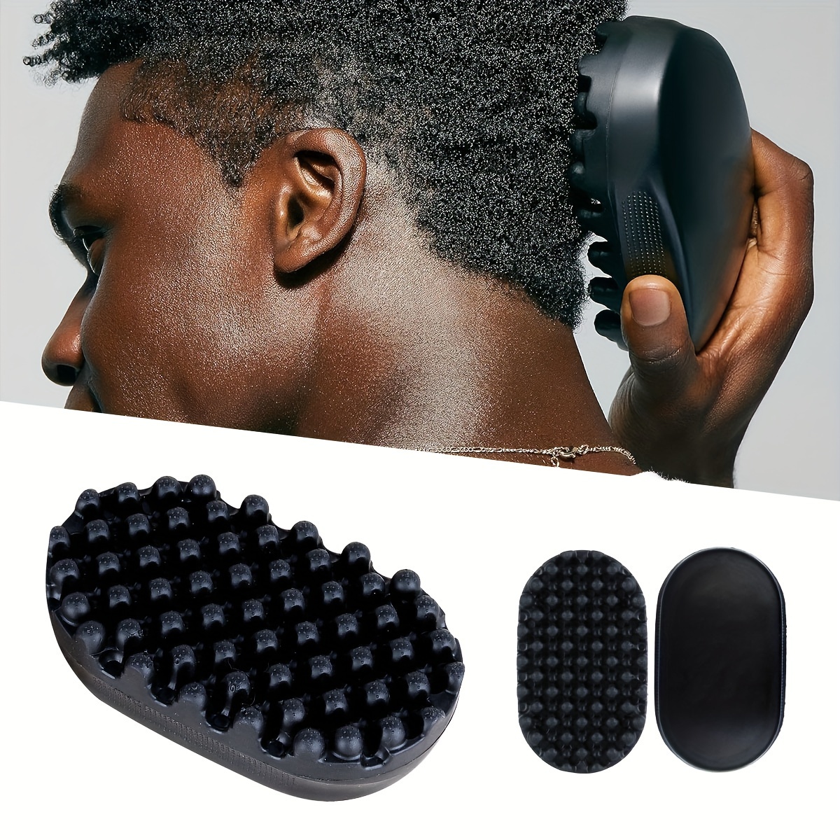 Brosse à cheveux Éponge Twist Wave Barber Outil pour Afro Locs Twist Curl,  2pcs