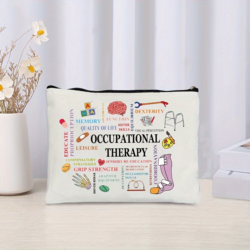 

1pc Ot Appreciation Thank You Gift Occupational Therapist Makeup Bag Occupational Therapy Therapist Cosmetic Bag