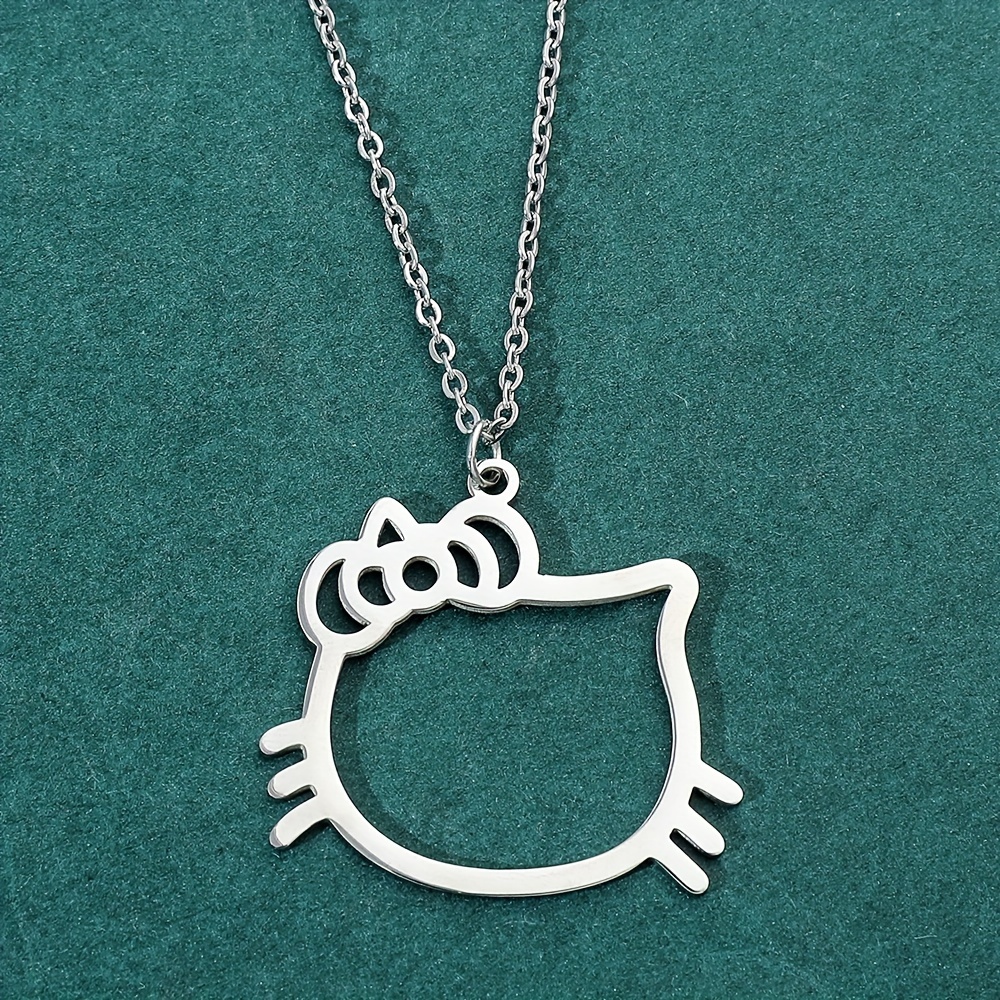 Sanrio Hello Kitty Necklace Ring 2K Kuromi Melody Chain Alloy Silver  Crystal Female Charm Rhinestone Goth Jewelry Valentine Gift - AliExpress