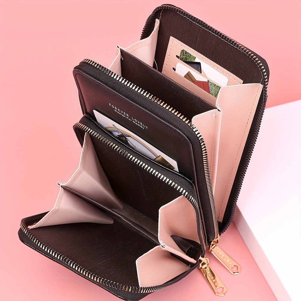 Women's Designer Embossed Leather Zip Around Wallet