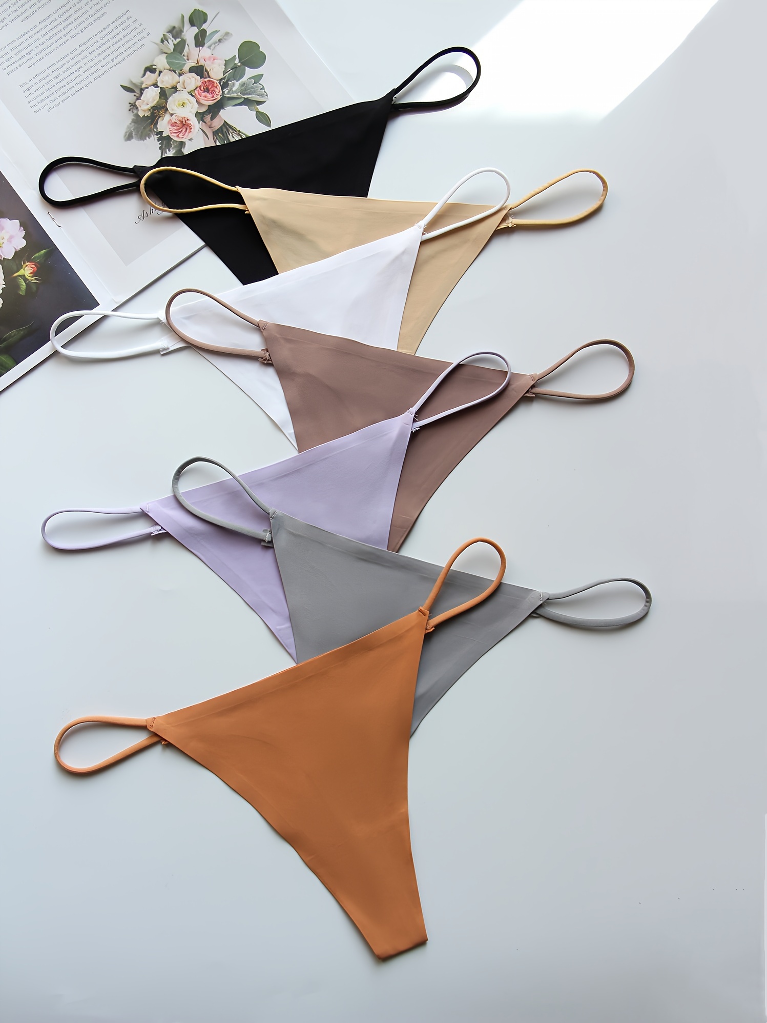 Women's Cotton Thong Underwear Sport Seamless Panties - Temu