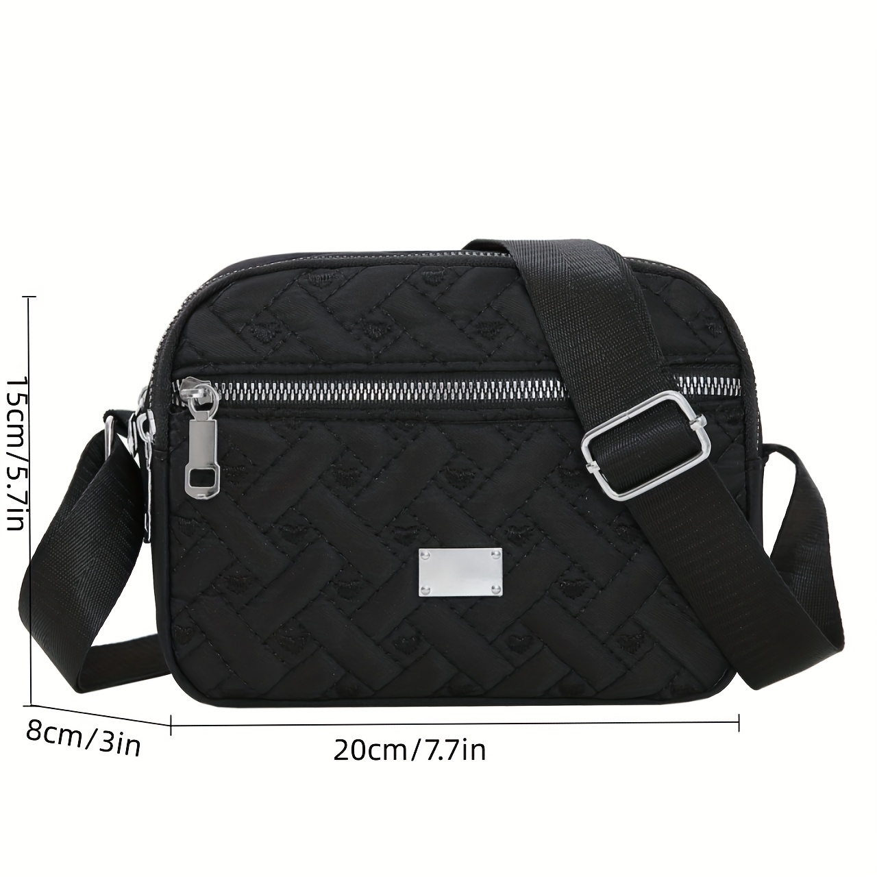 Monogram Nylon Shoulder Bag Mini Black