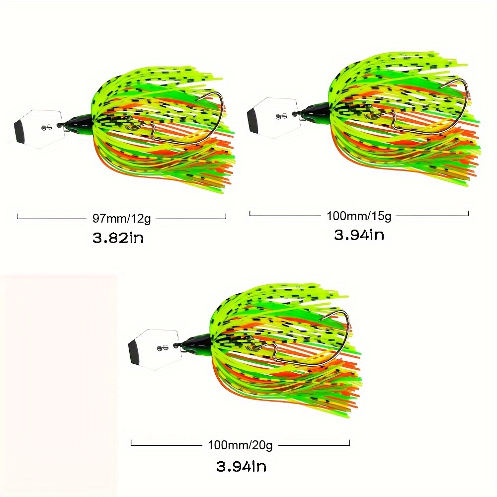 6個のスピナーベイト 12g / 15g / 20gのチャッターベイト 鋭いフック付きのブレードジグ 釣りのウォブラー - Temu Japan
