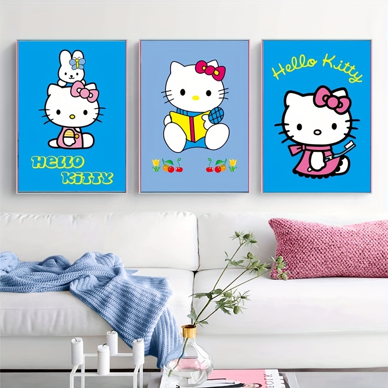 Hello Kitty 5 Panel Canvas Print Wall Art  Animation Artwork From Japan –