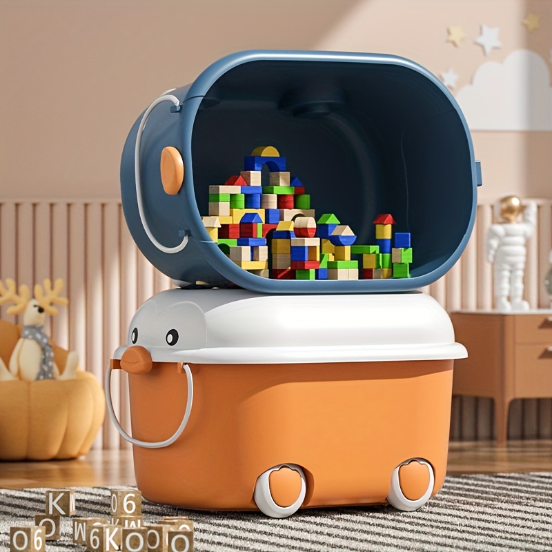 Storage Bins With Lids Toy Storage Containers With Wheels - Temu