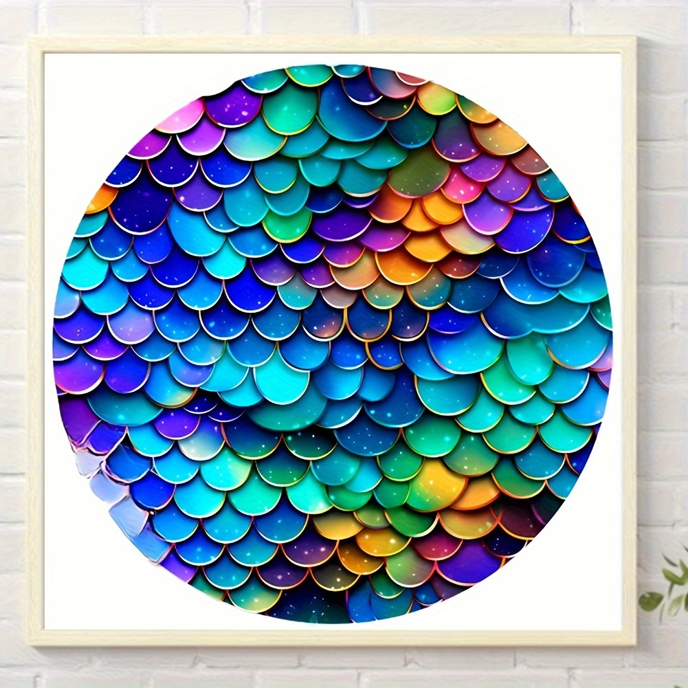 Diy 5d Diamond Painting Kit Without Frame Crystal Fish Scale