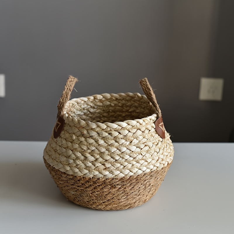 

Vintage Woven Storage Basket For Miscellaneous Items, Home Kitchen Furnishings, Bedroom Decoration Storage Basket