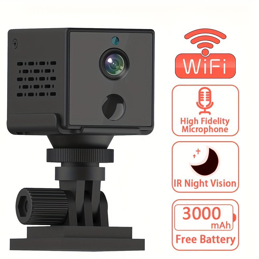Caméra Espion HD 1080P Wi-Fi Avec Détection De Mouvement Et Vision Nocturne