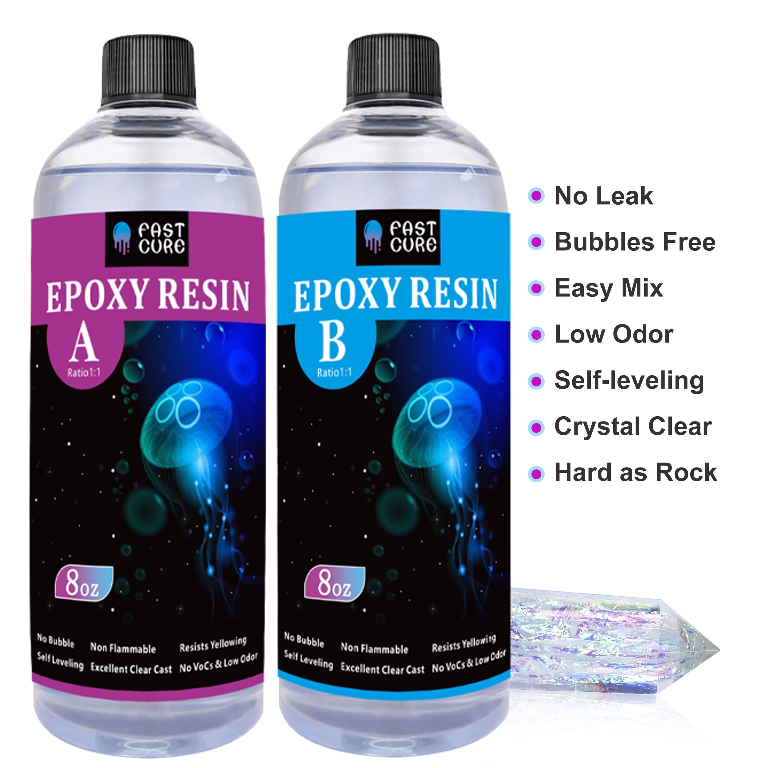 LET'S RESIN Crystal Clear Epoxy Resin, 32oz Bubbles Free Epoxy Resin, Table  Top & Bar Top Casting Resin, Clear Epoxy Resin for Art Crafts