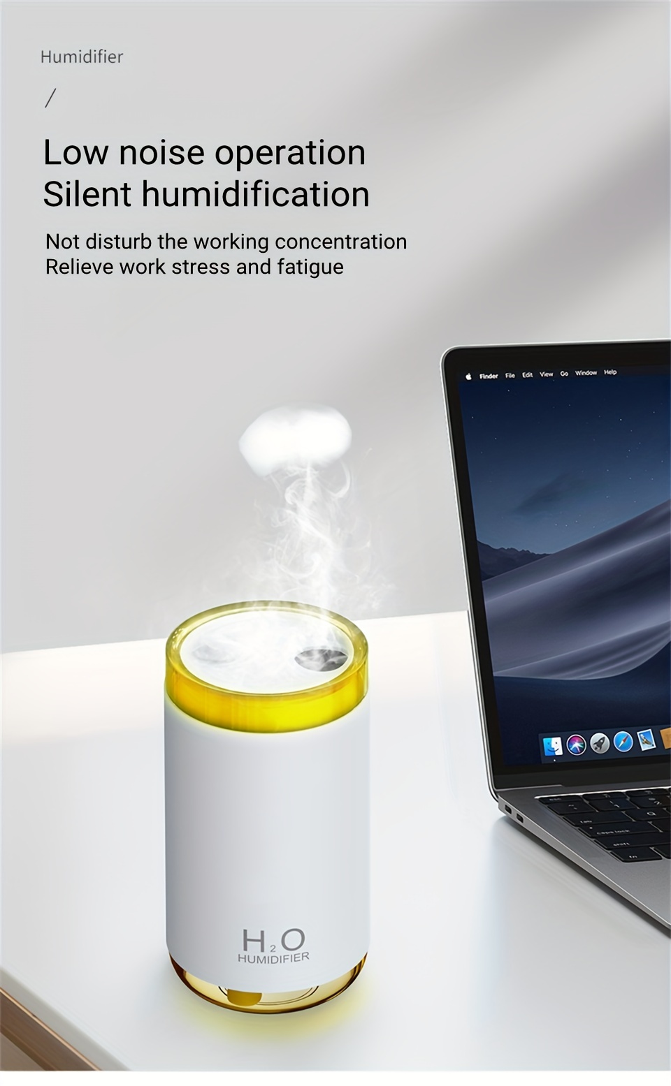 home room desk air humidifier usb mini jellyfish ring aromatherapy diffuser with warm lamp mini portable car humidificador details 2