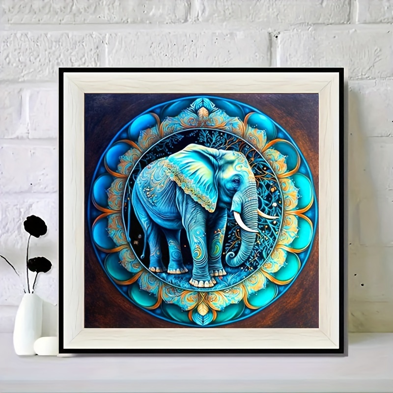 Diy 5d Diamond Painting Kit Without Frame Elephant Diamond - Temu