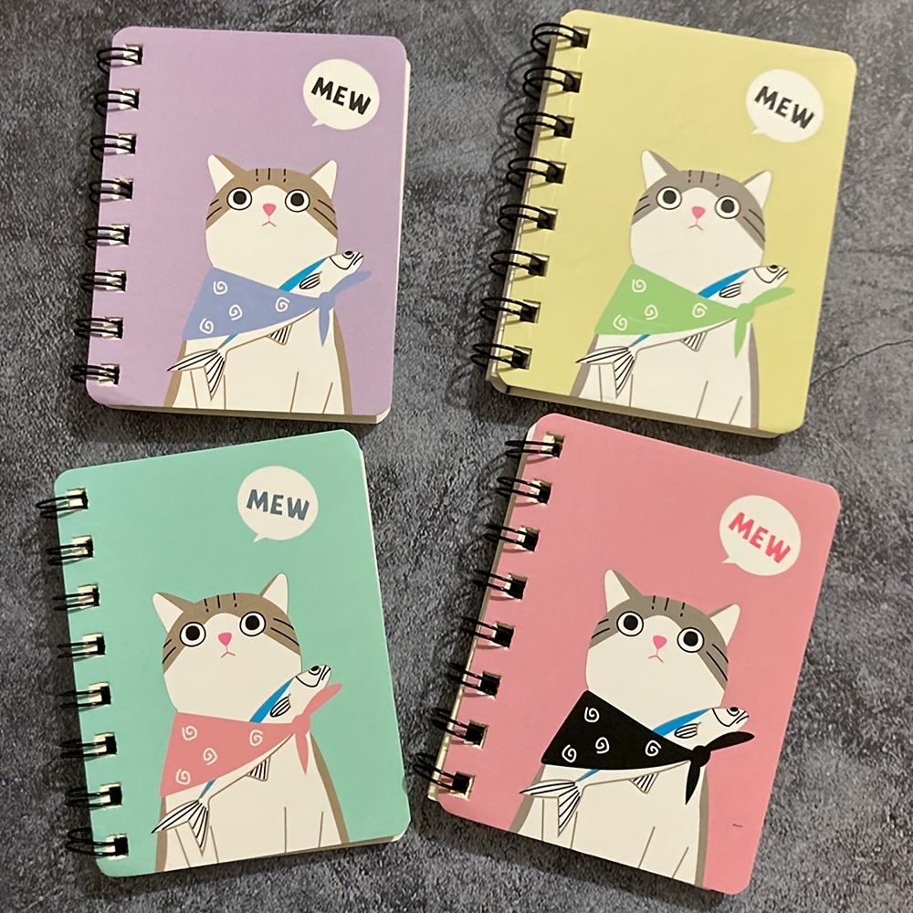 Leather Cartoon Notebook Journal Cute Cat Planner Diary Business