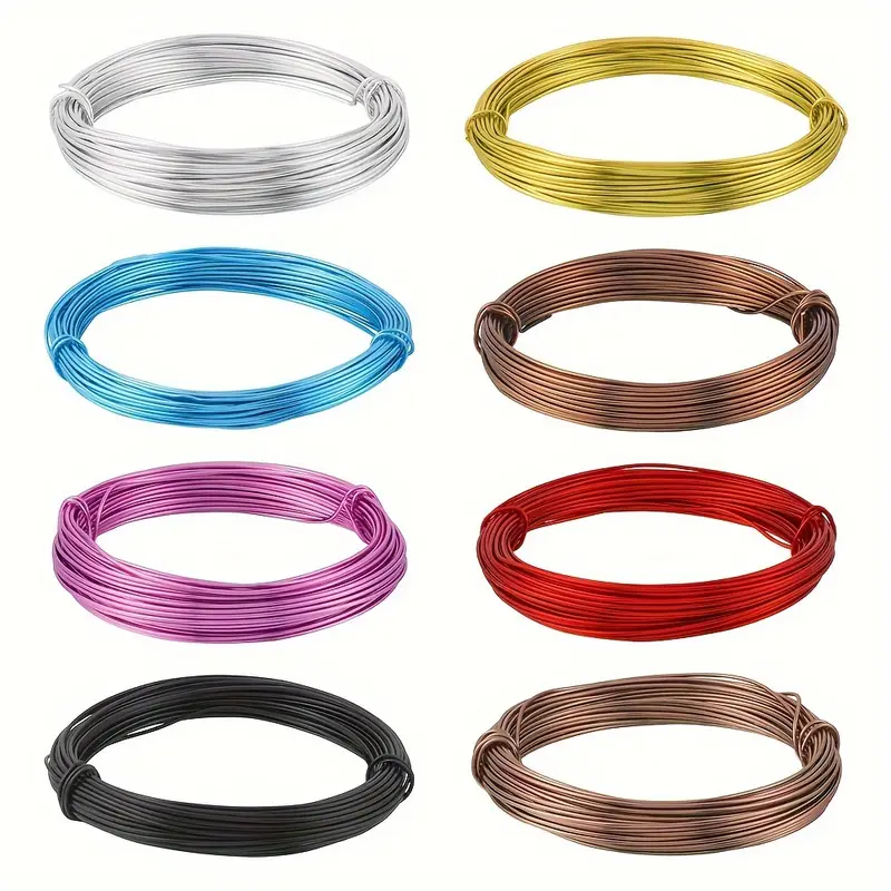 8 Colors About Round Aluminium Wire Bendable Metal Craft - Temu