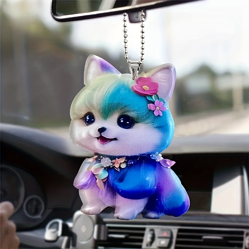 Deko Kettchen mit Katzen - Glücksbringer Rückspiegelanhänger für Auto