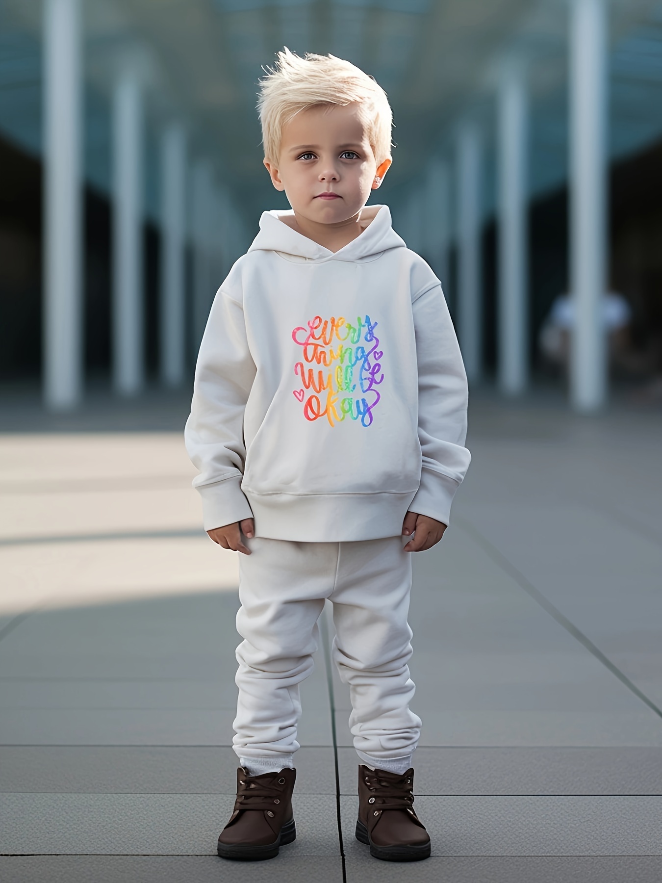 Rainbow hot sale letter hoodie