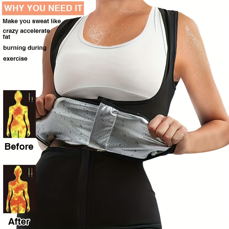 Sauna Suit For Women Sweat Shirt Breathable Waist Trainer Vest Gym