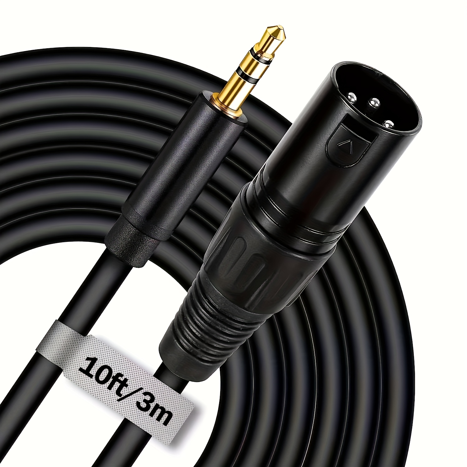 Cable de micrófono estéreo XLR 3P hembra a 1/4