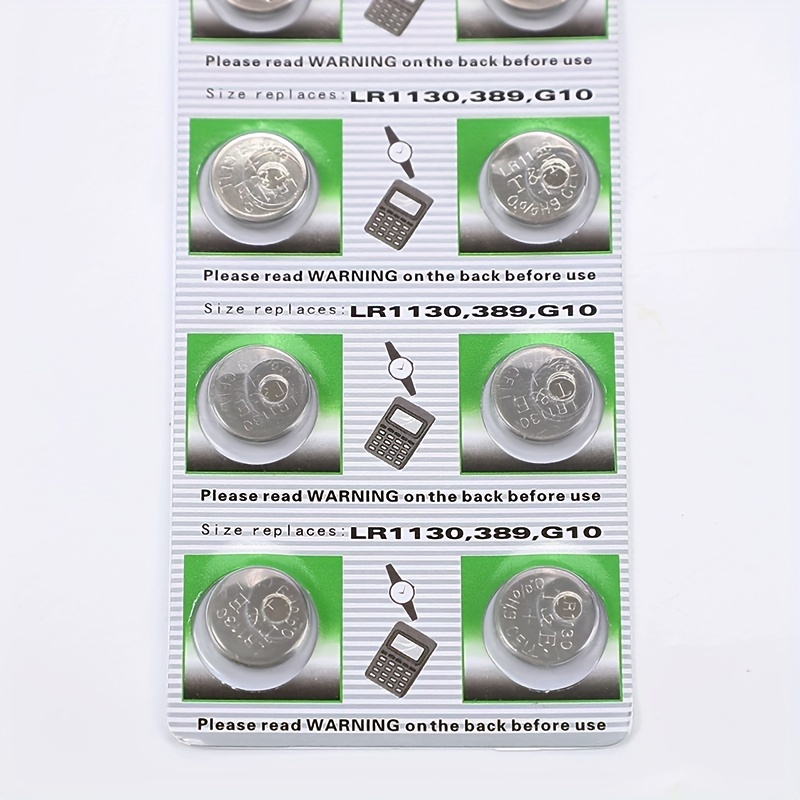 LiCB Paquete de 20 pilas de botón alcalinas de larga duración LR1130 AG10  de 1,5 V