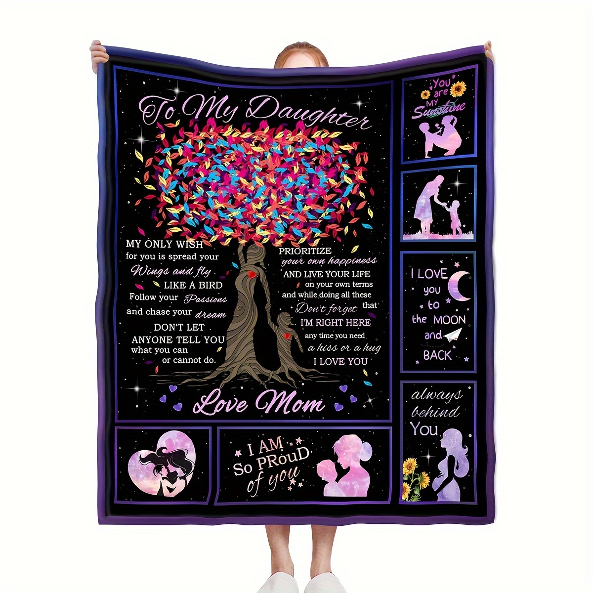 Gifts Blanket For Mom Daughter Gifts For Mom Dear Mom - Temu