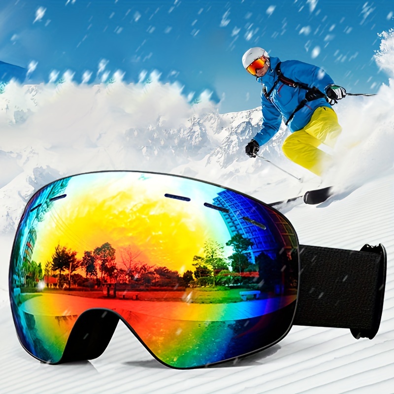  Gafas de esquí de nieve para deportes de nieve de invierno,  esquí, snowboard, motos de nieve, antivaho. Gafas de sol a prueba de viento  a prueba de polvo, UV400, patinaje, gafas