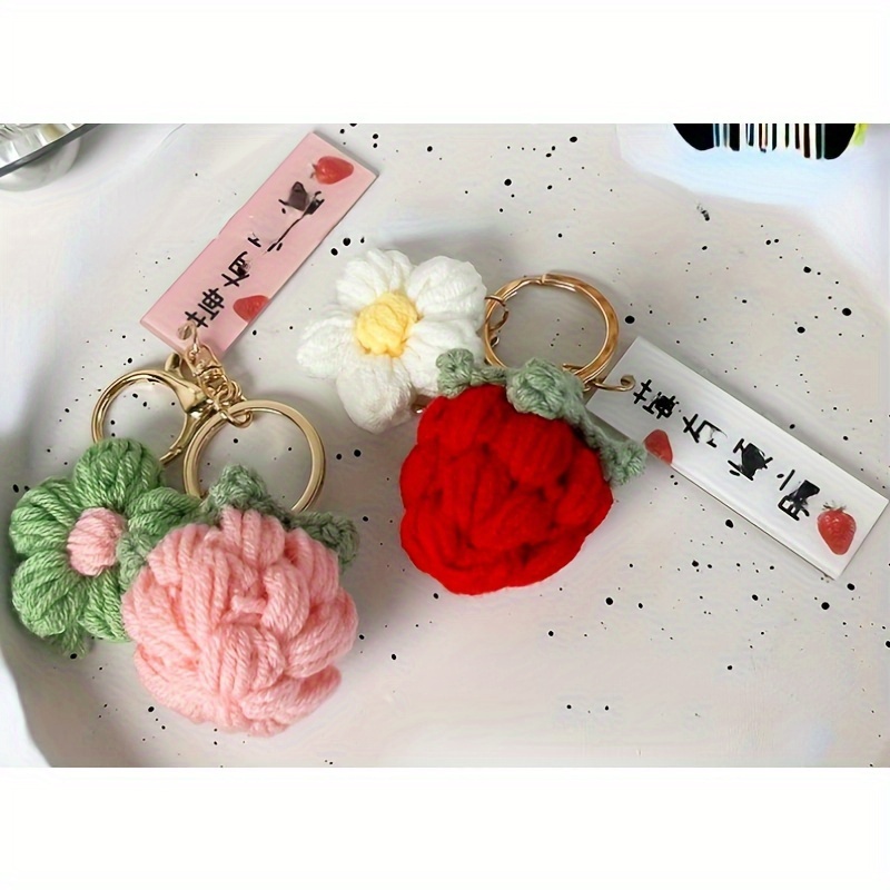 1pc Cherry Shaped Keychain, Lifelike Cute Fruit Keyring For Girls, Gifts  For Girls, Handbag/car Pendant