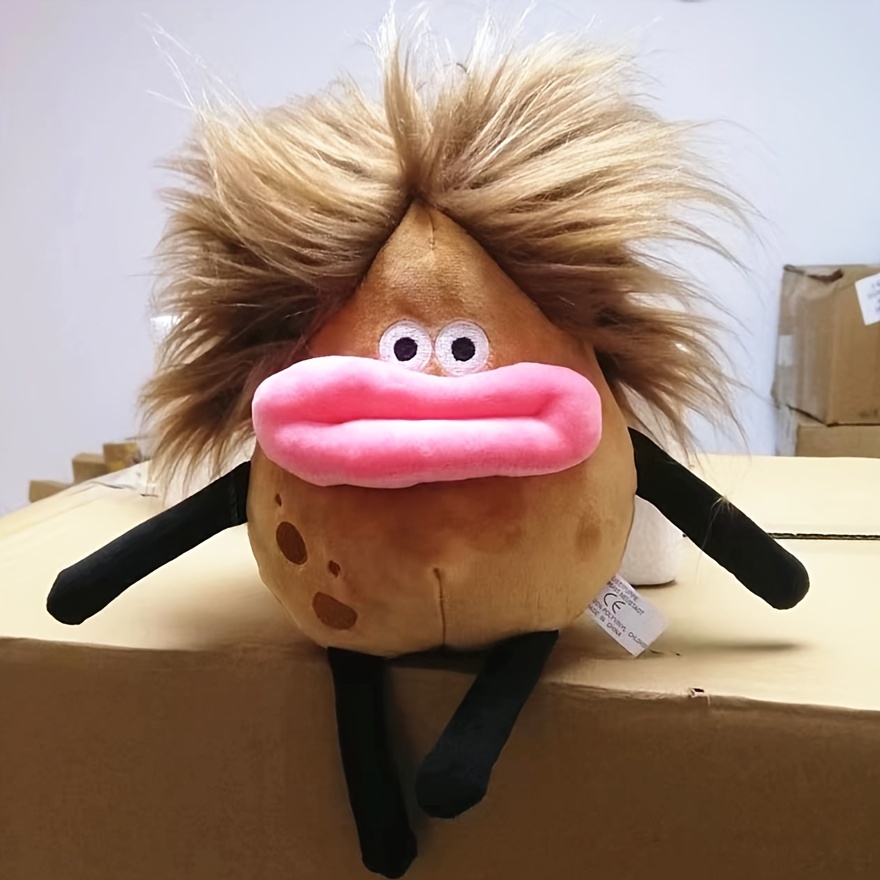 1pc Cartoon Potato Plush,Gift Fashion Creative Soft Big Mouth