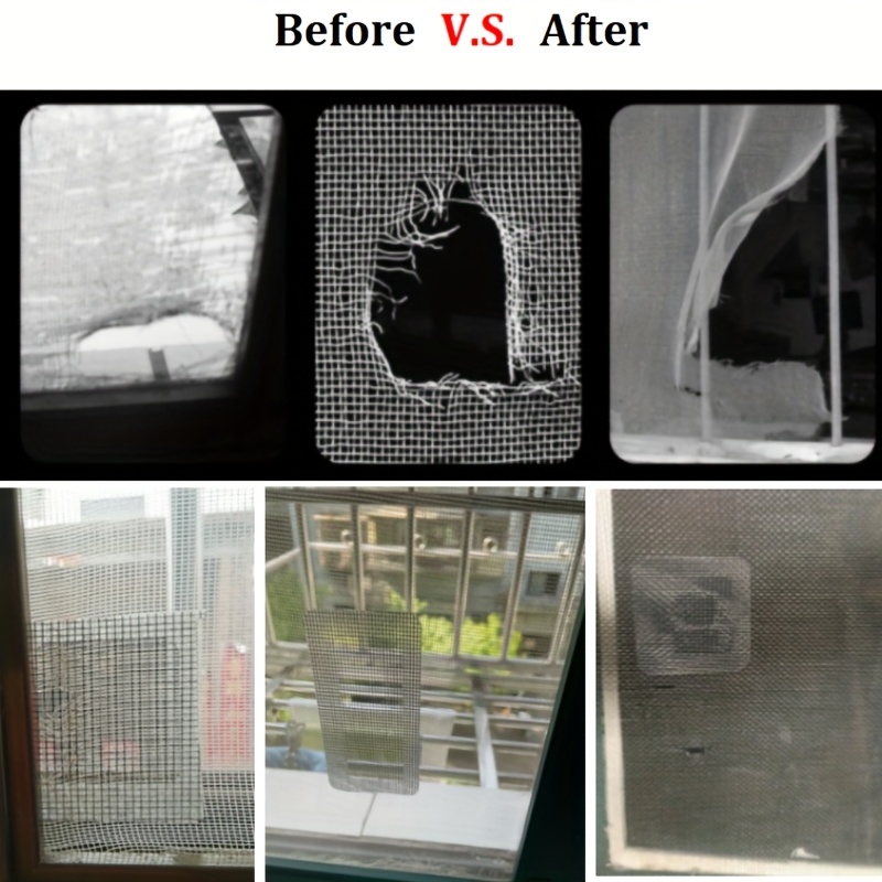 1 Window Door Screen Repair Patch Tape Adhesive Fiberglass Mesh Hole Repair 73ft HC487