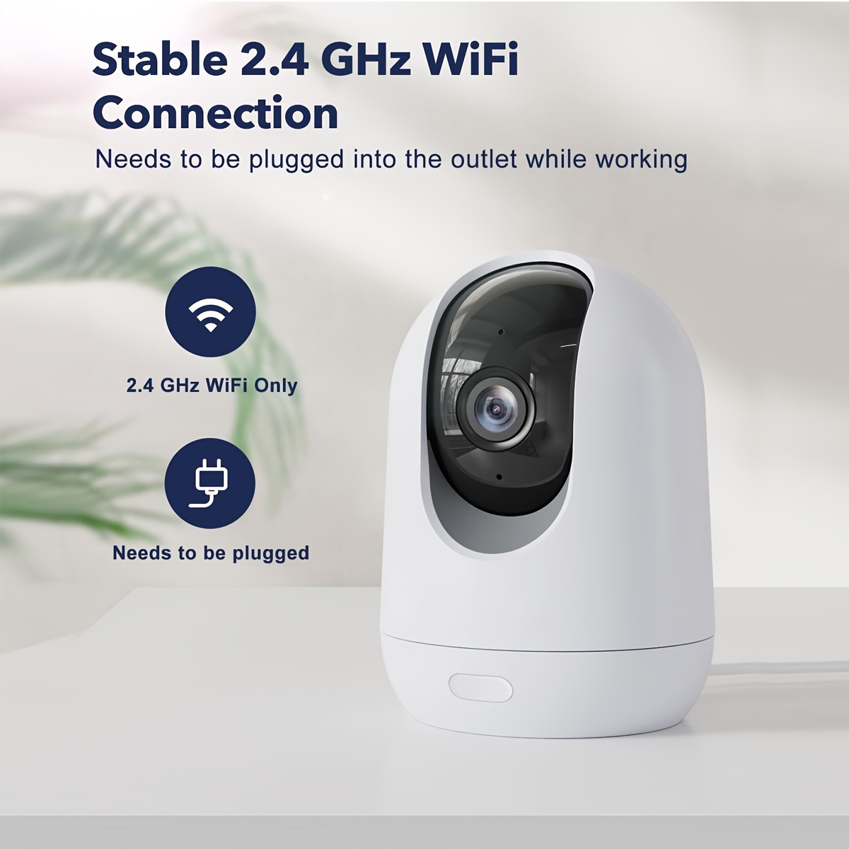 Cámara de seguridad interior de 3 MP para seguridad en el hogar, cámara de  2.4 GHz con aplicación de teléfono, cámaras WiFi para monitor de bebé de