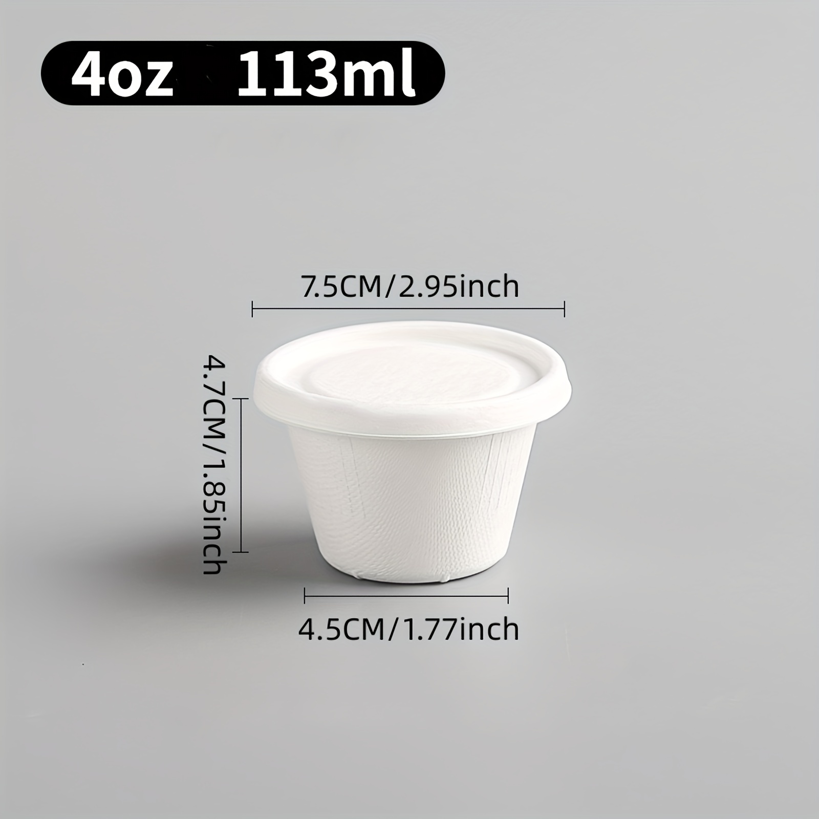 White Soup Cup With Lid 4.5 inch
