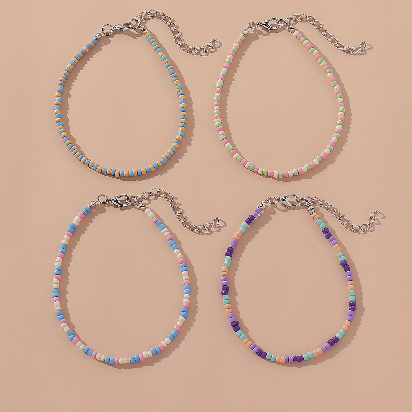 Bracelet de Cheville en Perles Colorées | Miss Pareo
