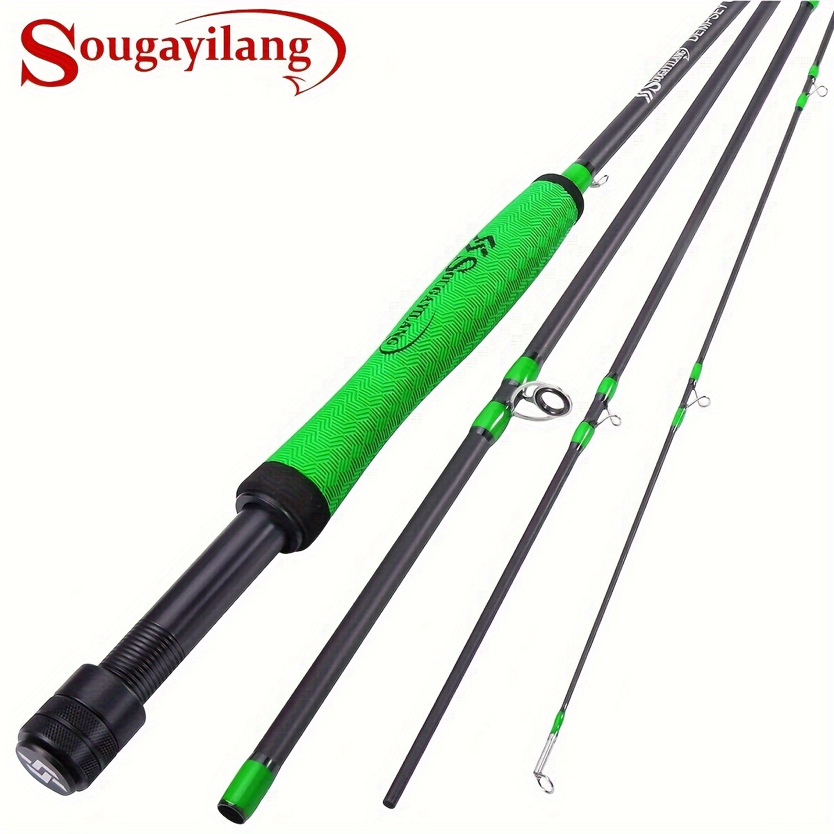 1pc Carbon Fiber Fly Fishing Rod Set, 9ft/270cm, With High Molecule Rubber  Handle, Fishing Tackle