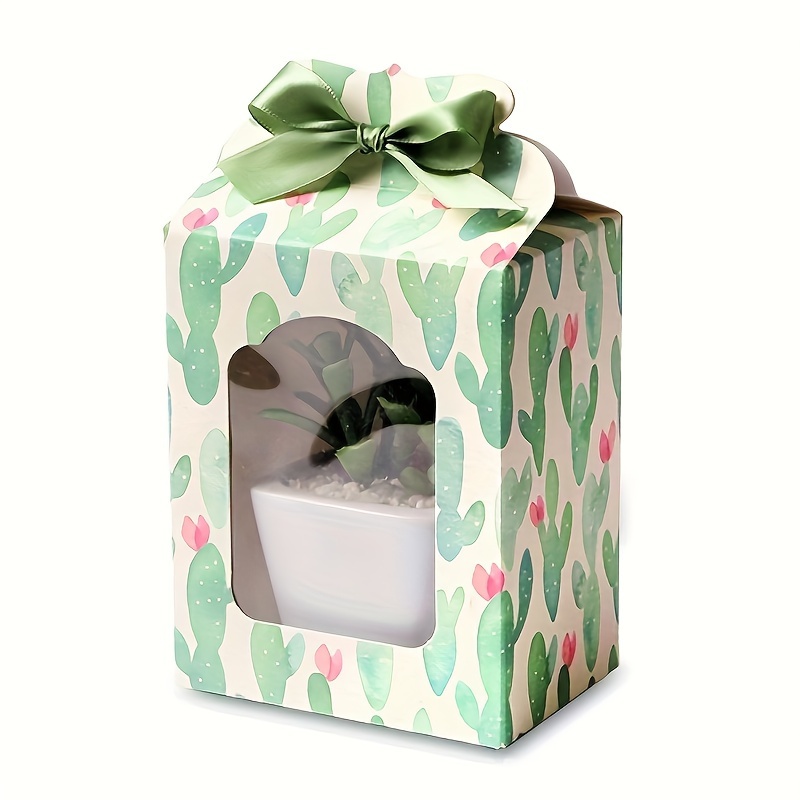 5/10pcs Craft Paper Gift Box With PVC Transparent Window For Packaging  Gifts NEW