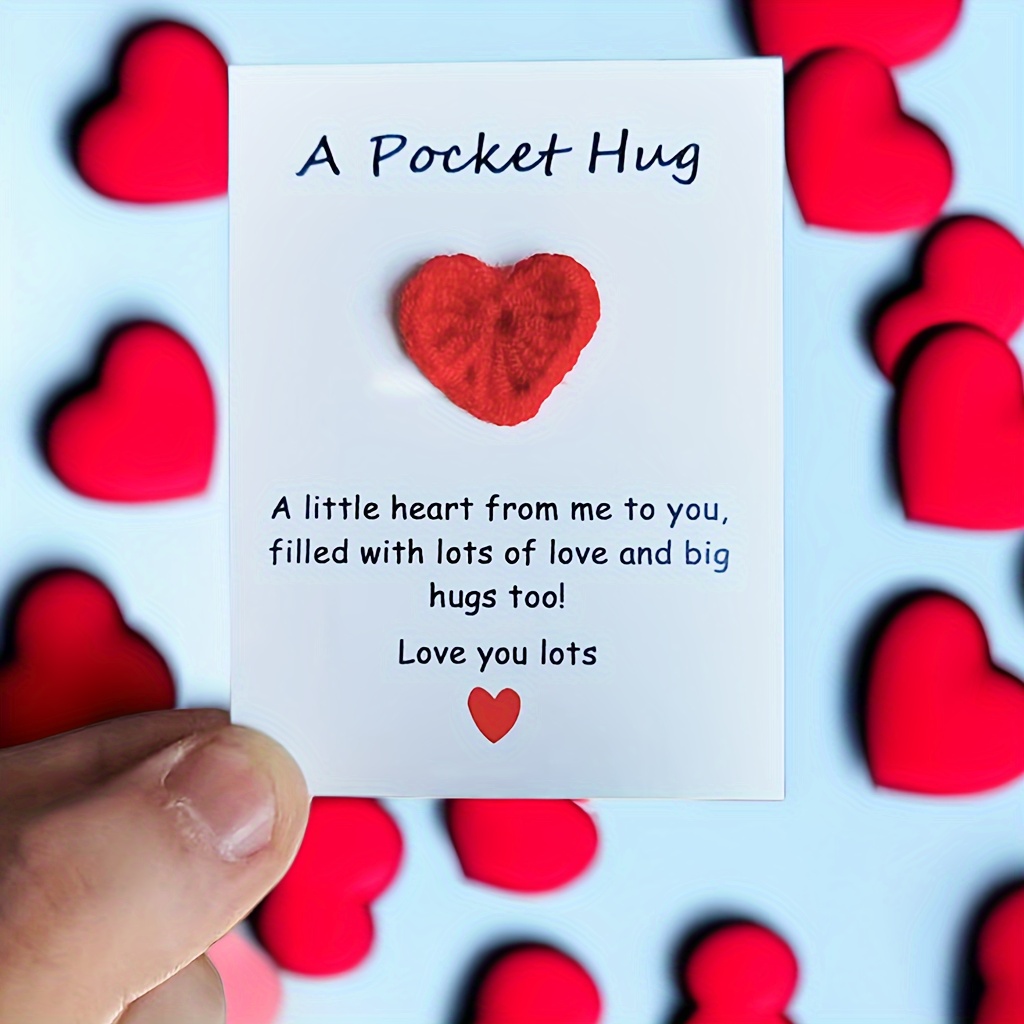 Heart Pocket Hug Keepsake Gifts Letterbox Gift Thinking - Temu