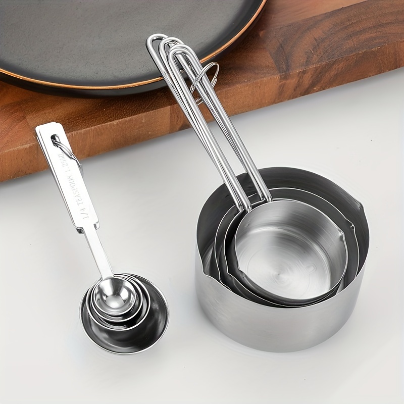 Premium coffee scoop set, set of 2, Metal stainless steel long handle