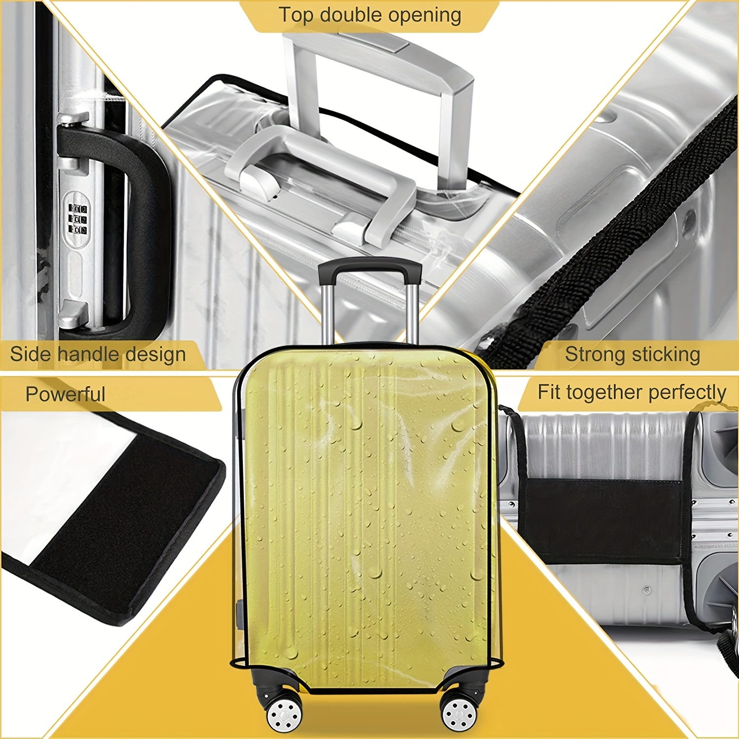 Funda protectora para maletas de viaje con estampado creativo de color para  U Designs 18/20/24/28 pulgadas