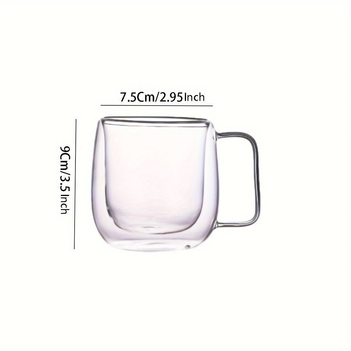 Double walled insulated glass cup - 3 sizes