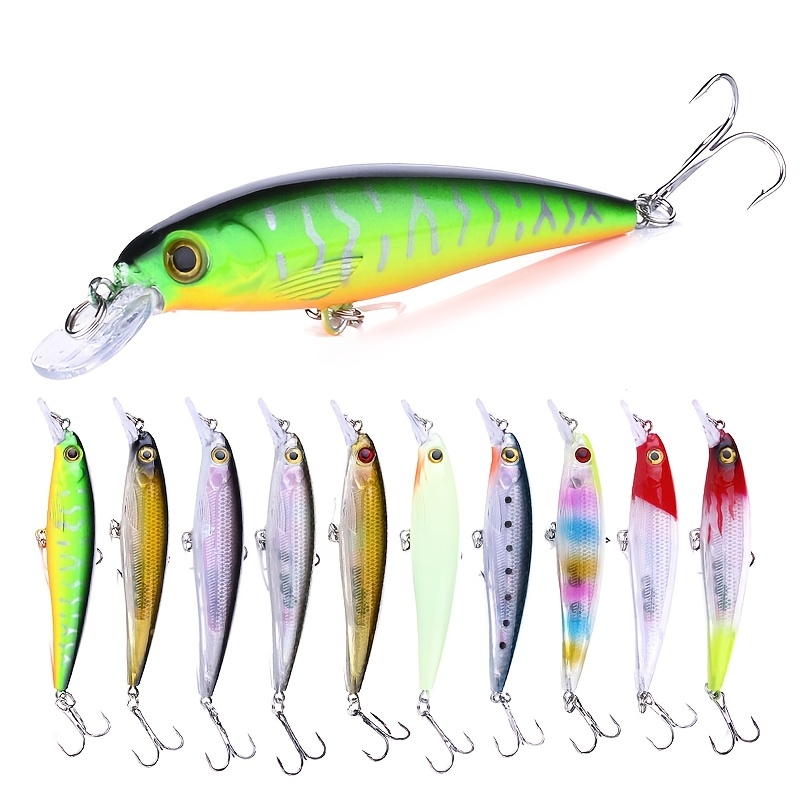 10pcs 11cm 4 3in 13 4g Bionic Suspending Bass Trout - Temu