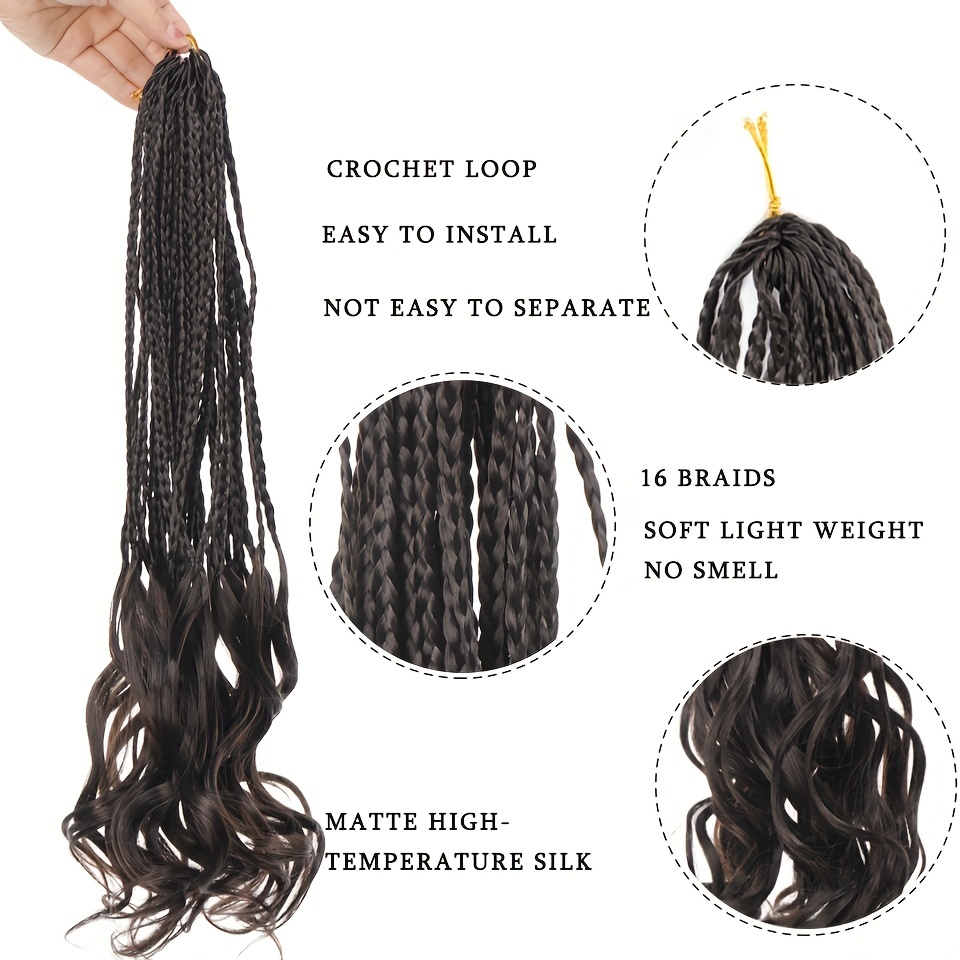 45 72 Cm French Curl Crochet Braids Extensions Box Braids Crochet