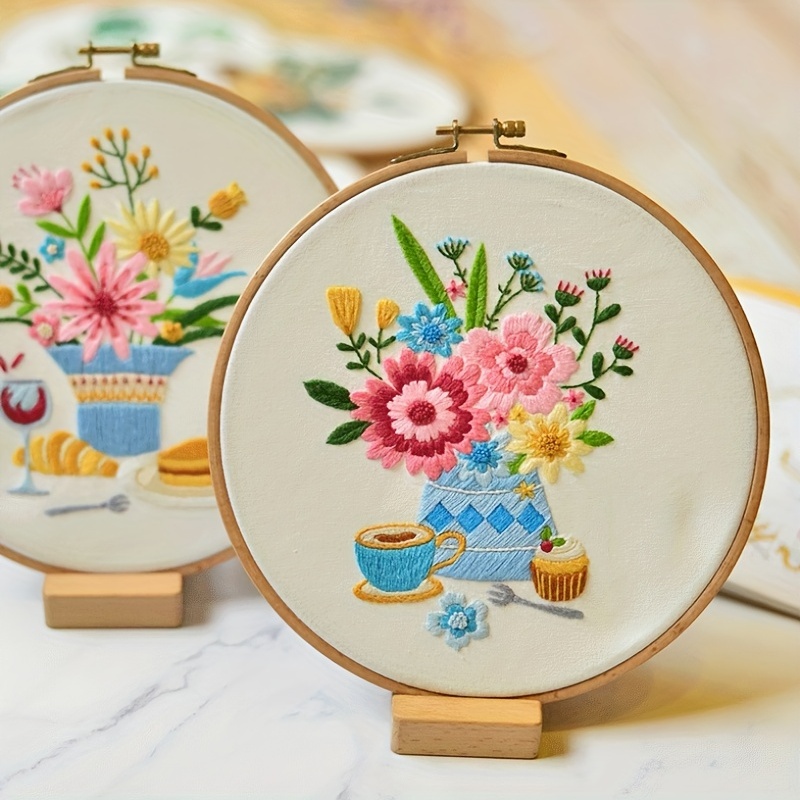 2pcs DIY Needlework Craft Embroidery Starter Gifts 