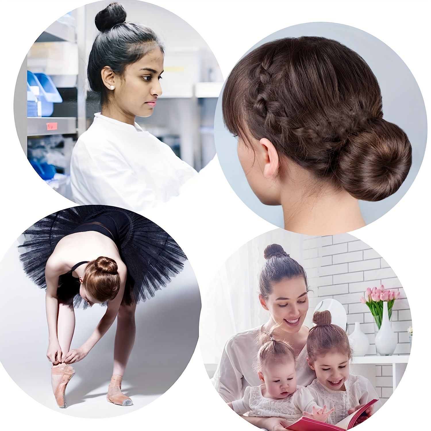 Donut Bun Make Magic Snap Roll Bun Tool DIY Hair Styling