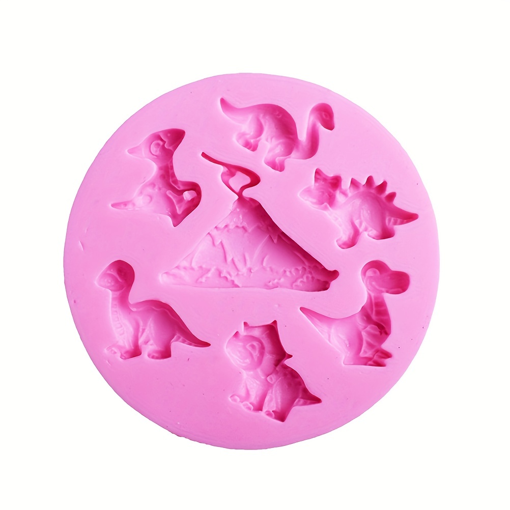  3D Dinosaurs Fondant Chocolate Mould Cake-Topper