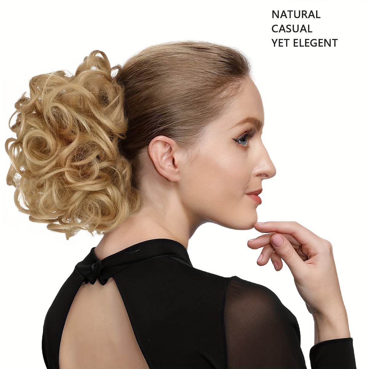 Messy Bun Hair Piece Combs Synthetic Clip In Bun Scrunchie Temu