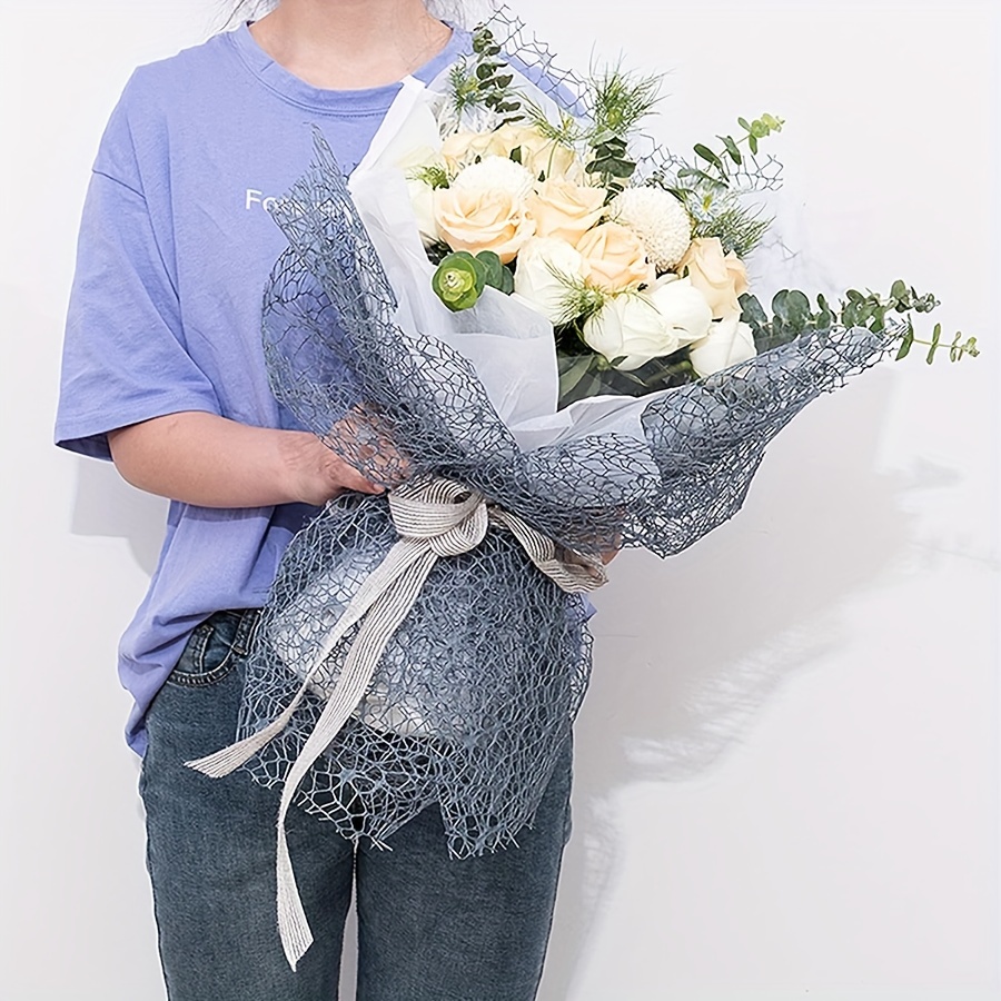1roll, 162inch Korean Flower Wrapping Mesh Paper Valentine's Day Florist  Supplies Wedding Birthday, Wrapping Paper, Tissue Paper, Flower Bouquet  Suppl