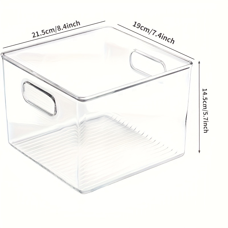 Ezee space Large Clear Plastic Storage Bins with Lids - 3 Pack- Acrylic  Storage Containers for Home, Kitchen, Pantry & Closet, Large Freezer and