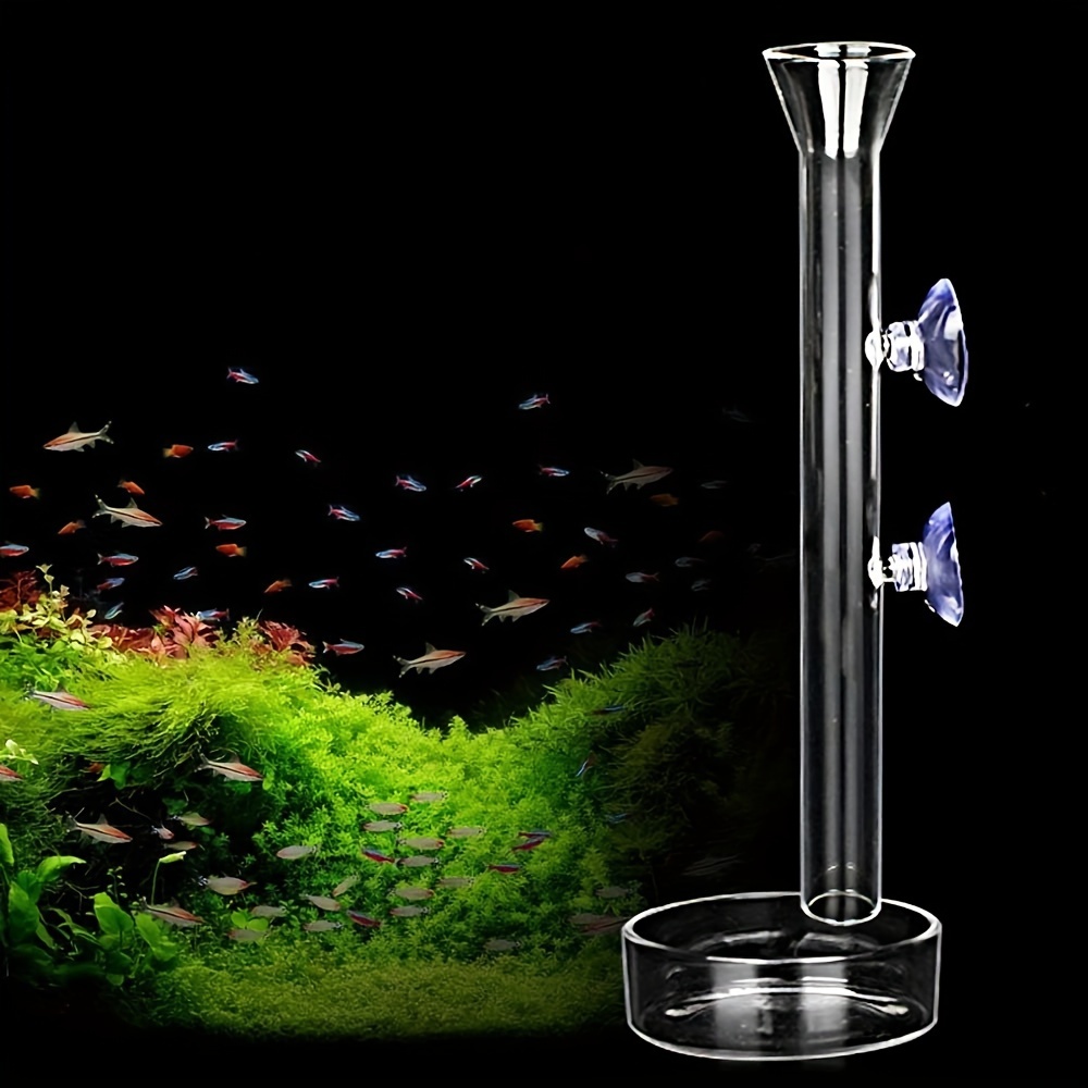 

1pc Aquarium Shrimp Feeding Tube And Dish, Clear Crystal Glass Fish Tank Shrimp Feeder Tube Tray