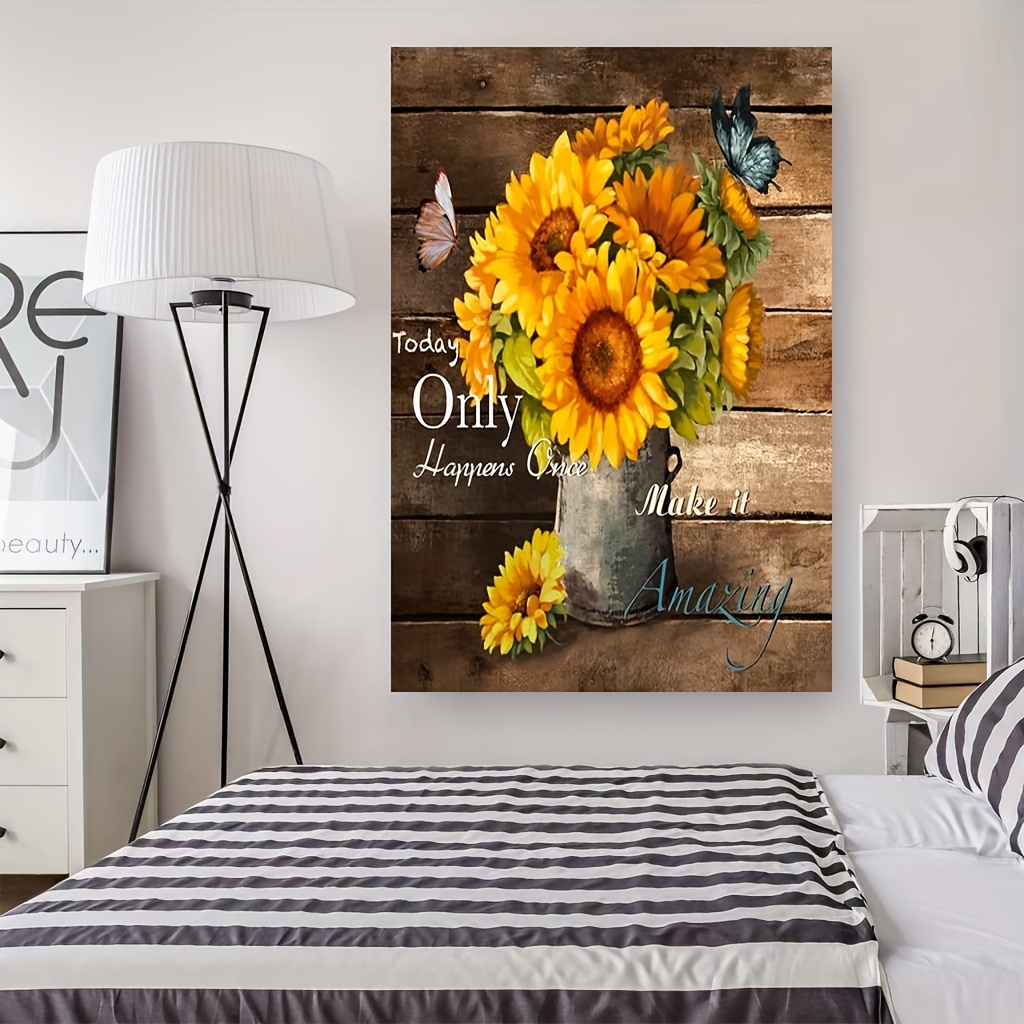 Sunflower bedroom deals decor