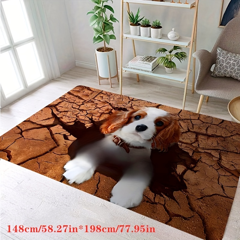 3d Mud Pool Pet Dog Print Big Rug, Living Room Big Carpet Crawling Pad  Suitable For Indoor Living Room, Bedroom, Game Room Decorative Floor Mats  Lobby Entrance Floor Mat - Temu
