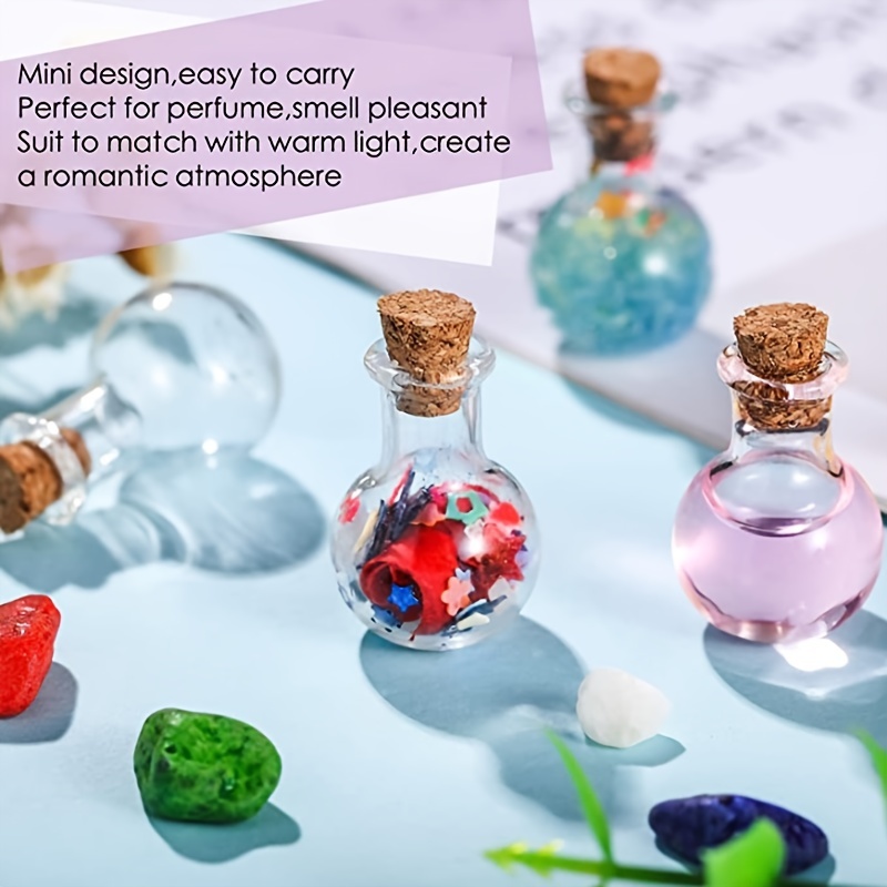 Small Glass Bottles With Cork Miniature Potion Bottle Mini - Temu
