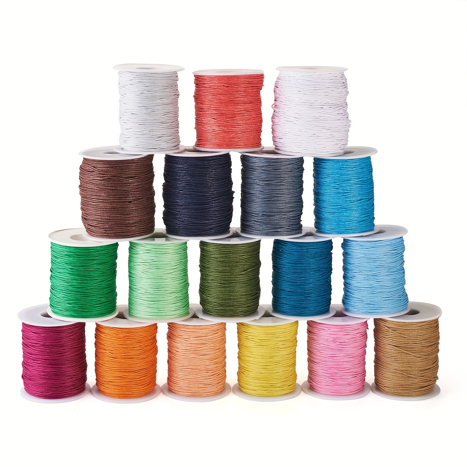 30 COLOUR PACK 1 Mm Waxed Cotton Cord, Macrame Cord, Waxed Cord 