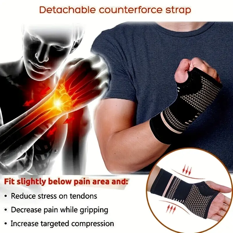 1pc lifting wrist straps professional wristband sports compression wrist guard arthritis brace sleeve supportive elastic palm hand glove details 3